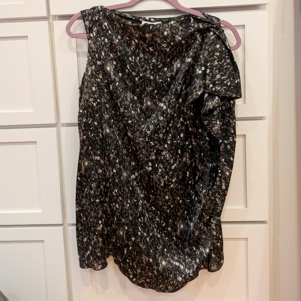 LANVIN silk sleeveless top, T44